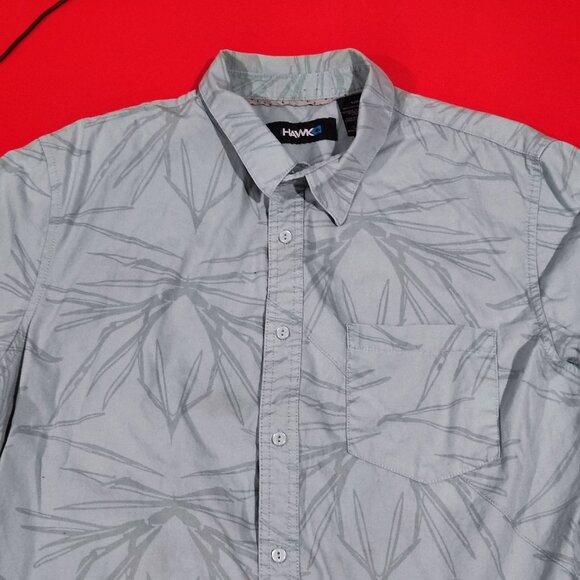 Tony Hawk short sleeve button down shirt muted turquoise men's size L - Picture 2 of 7